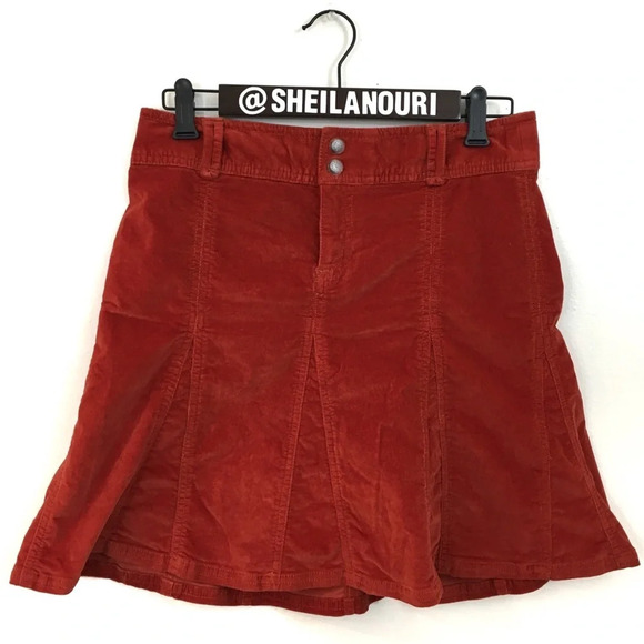 Athleta Dresses & Skirts - Athleta Rust Orange Whenever Corduroy Skirt
